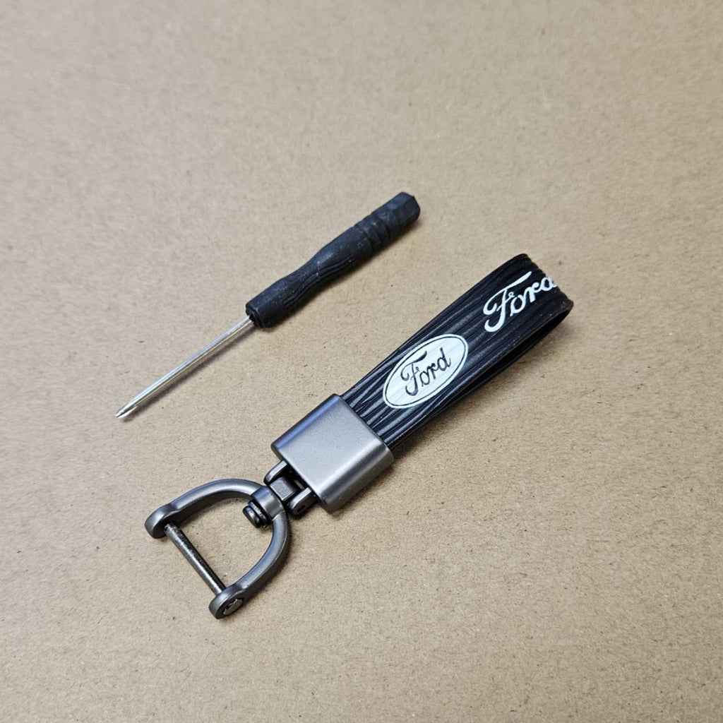 Ford Performance Keychain Brand New Ford Black Leather Strap Keychain Keyring – JK Racing Inc