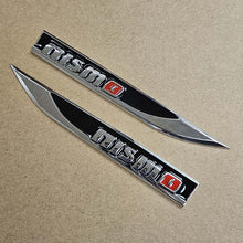 Load image into Gallery viewer, Brand New 2PCS Nismo Black Metal Emblem Car Trunk Side Wing Fender Decal Badge Sticker