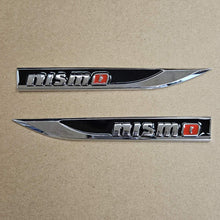 Load image into Gallery viewer, Brand New 2PCS Nismo Black Metal Emblem Car Trunk Side Wing Fender Decal Badge Sticker