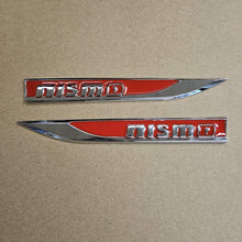 Load image into Gallery viewer, Brand New 2PCS Nismo Red Metal Emblem Car Trunk Side Wing Fender Decal Badge Sticker