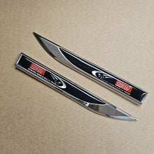 Load image into Gallery viewer, Brand New 2PCS SUBARU STI Black Metal Emblem Car Trunk Side Wing Fender Decal Badge Sticker