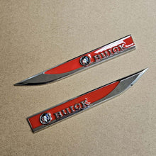 Load image into Gallery viewer, Brand New 2PCS BUICK Red Metal Emblem Car Trunk Side Wing Fender Decal Badge Sticker