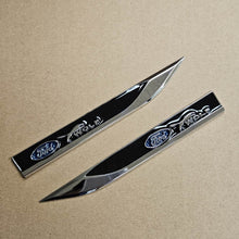 Load image into Gallery viewer, Brand New 2PCS FORD Black Metal Emblem Car Trunk Side Wing Fender Decal Badge Sticker