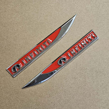 Load image into Gallery viewer, Brand New 2PCS INFINITI Red Metal Emblem Car Trunk Side Wing Fender Decal Badge Sticker