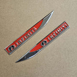 Brand New 2PCS INFINITI Red Metal Emblem Car Trunk Side Wing Fender Decal Badge Sticker