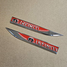 Load image into Gallery viewer, Brand New 2PCS INFINITI Red Metal Emblem Car Trunk Side Wing Fender Decal Badge Sticker