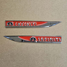 Load image into Gallery viewer, Brand New 2PCS INFINITI Red Metal Emblem Car Trunk Side Wing Fender Decal Badge Sticker