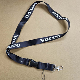 BRAND NEW VOLVO Car Keychain Tag Rings Keychain JDM Drift Lanyard Black