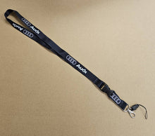 Load image into Gallery viewer, BRAND NEW AUDI Car Keychain Tag Rings Keychain JDM Drift Lanyard Black