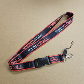BRAND NEW TRD OFF ROAD Car Keychain Tag Rings Keychain JDM Drift Lanyard Black