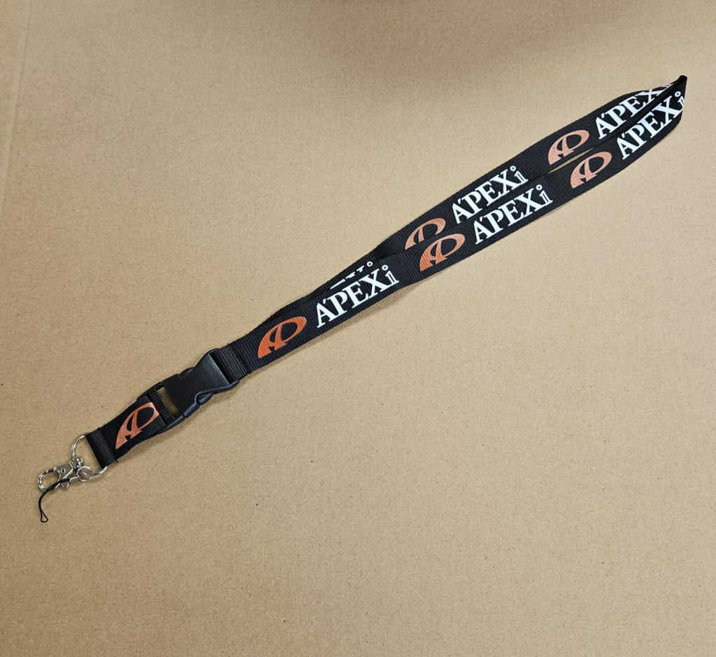 BRAND NEW APEXI Car Keychain Tag Rings Keychain JDM Drift Lanyard Black