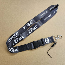 BRAND NEW ILLEST Car Keychain Tag Rings Keychain JDM Drift Lanyard Black