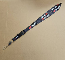 Load image into Gallery viewer, BRAND NEW Work Wheels USA Car Keychain Tag Rings Keychain JDM Drift Lanyard Black