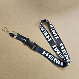 BRAND NEW HEMI Car Keychain Tag Rings Keychain JDM Drift Lanyard Black