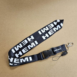 BRAND NEW HEMI Car Keychain Tag Rings Keychain JDM Drift Lanyard Black