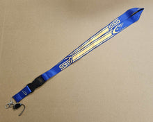 Load image into Gallery viewer, BRAND NEW SUBARU STI Car Keychain Tag Rings Keychain JDM Drift Lanyard Blue