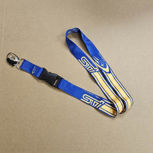 Load image into Gallery viewer, BRAND NEW SUBARU STI Car Keychain Tag Rings Keychain JDM Drift Lanyard Blue
