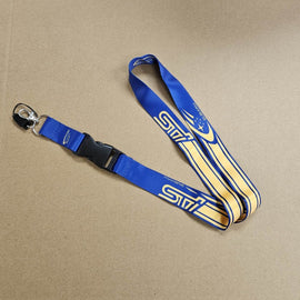 BRAND NEW SUBARU STI Car Keychain Tag Rings Keychain JDM Drift Lanyard Blue