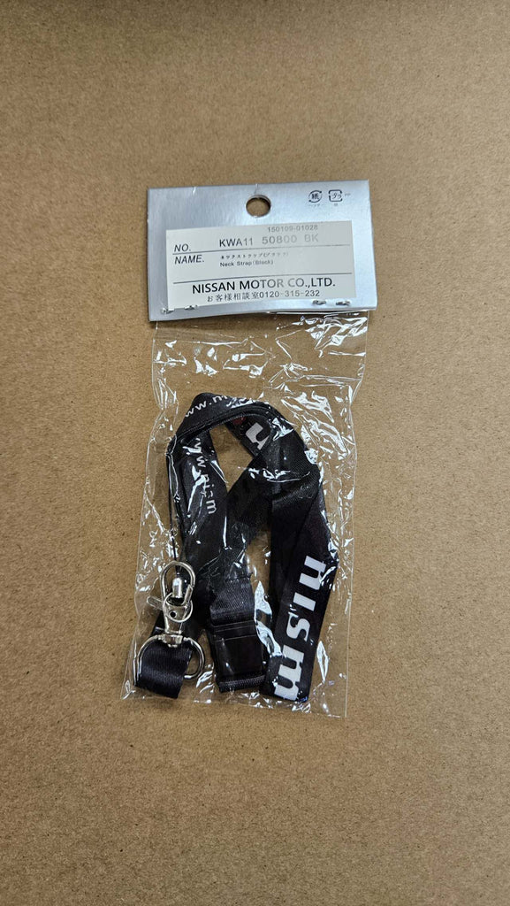 BRAND NEW NISSAN NISMO Car Keychain Tag Rings Keychain JDM Drift Lanyard Black W/ Packaging