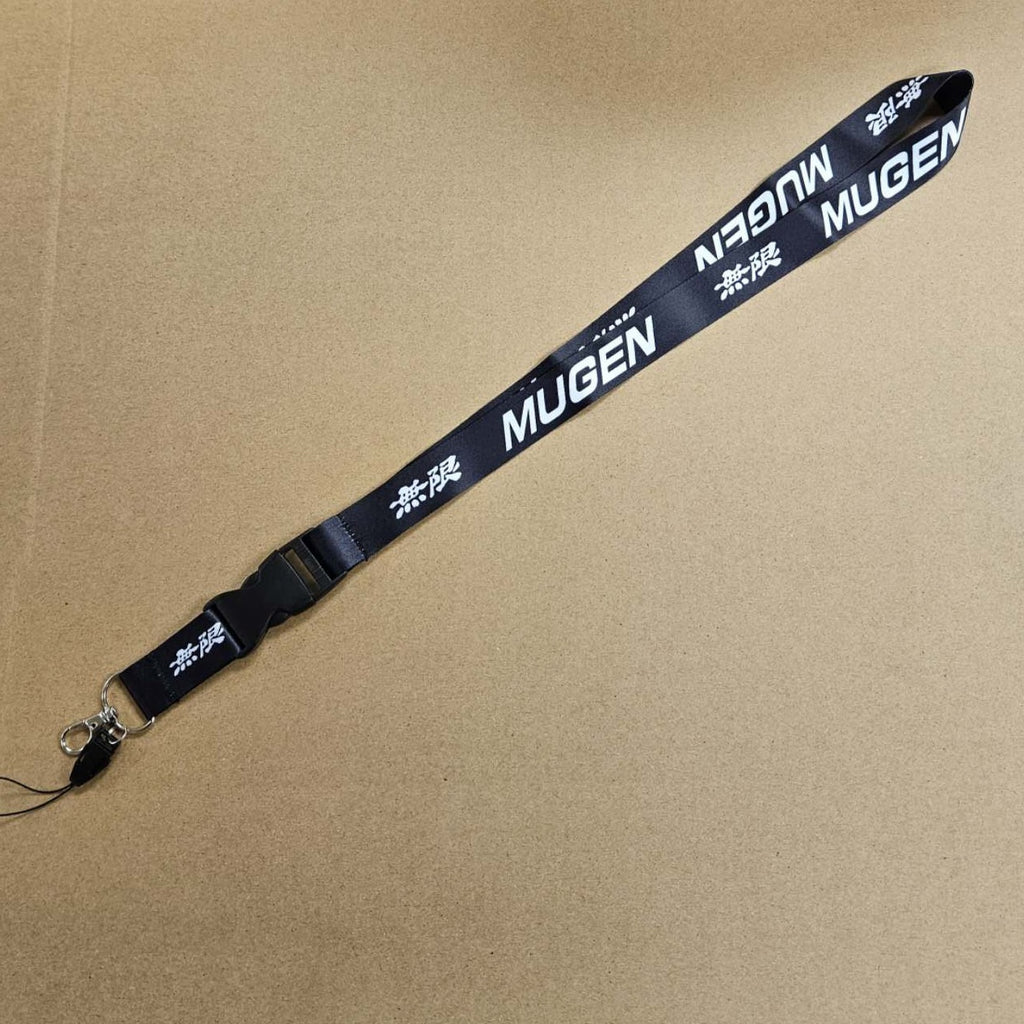 BRAND NEW MUGEN Car Keychain Tag Rings Keychain JDM Drift Lanyard Black