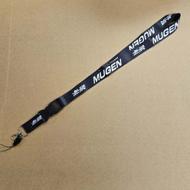 BRAND NEW MUGEN Car Keychain Tag Rings Keychain JDM Drift Lanyard Black