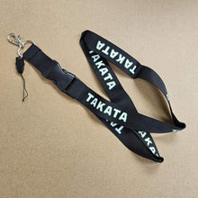 Load image into Gallery viewer, BRAND NEW TAKATA Car Keychain Tag Rings Keychain JDM Drift Lanyard Black