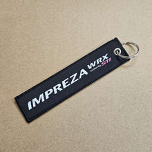 Load image into Gallery viewer, BRAND NEW IMPREZA WRX STI Black DOUBLE SIDE Racing Cell Holders Keychain Universal