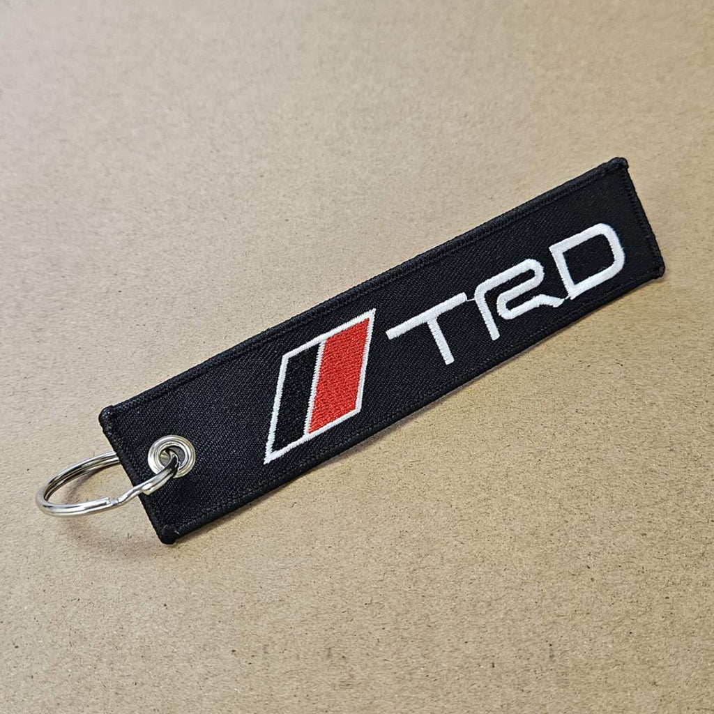 BRAND NEW TRD Black DOUBLE SIDE Racing Cell Holders Keychain Universal