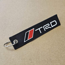 Load image into Gallery viewer, BRAND NEW TRD Black DOUBLE SIDE Racing Cell Holders Keychain Universal