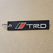 Load image into Gallery viewer, BRAND NEW TRD Black DOUBLE SIDE Racing Cell Holders Keychain Universal