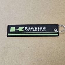 Load image into Gallery viewer, BRAND NEW NINJA KAWASAKI TEAM BLACK DOUBLE SIDE Racing Cell Holders Keychain Universal