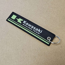 Load image into Gallery viewer, BRAND NEW NINJA KAWASAKI TEAM BLACK DOUBLE SIDE Racing Cell Holders Keychain Universal