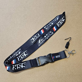 BRAND NEW SSR Wheels Car Keychain Tag Rings Keychain JDM Drift Lanyard Black
