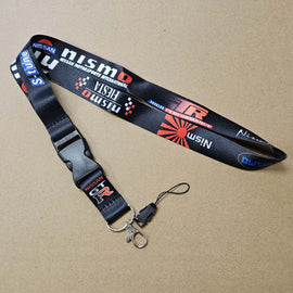 BRAND NEW NISMO Car Keychain Tag Rings Keychain JDM Drift Lanyard Black