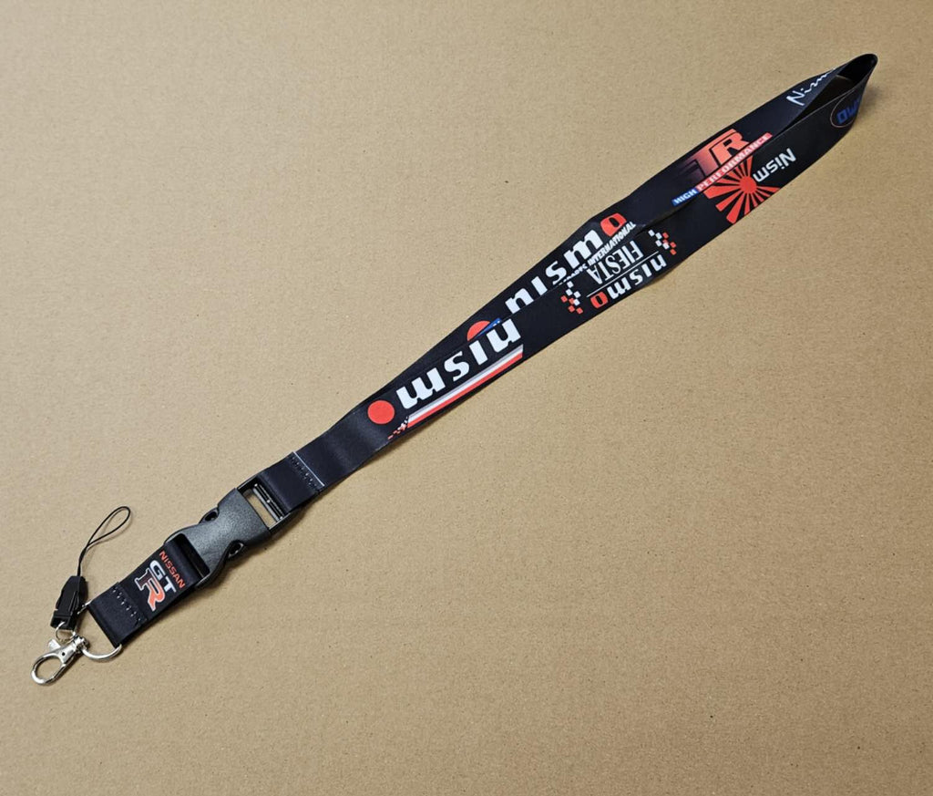 BRAND NEW NISMO Car Keychain Tag Rings Keychain JDM Drift Lanyard Black