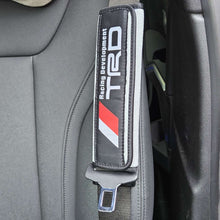 Load image into Gallery viewer, BRAND NEW UNIVERSAL 2PCS TOYOTA TRD Silver / Black  Car Seat Belt Cover Pads Shoulder Pad Cushion