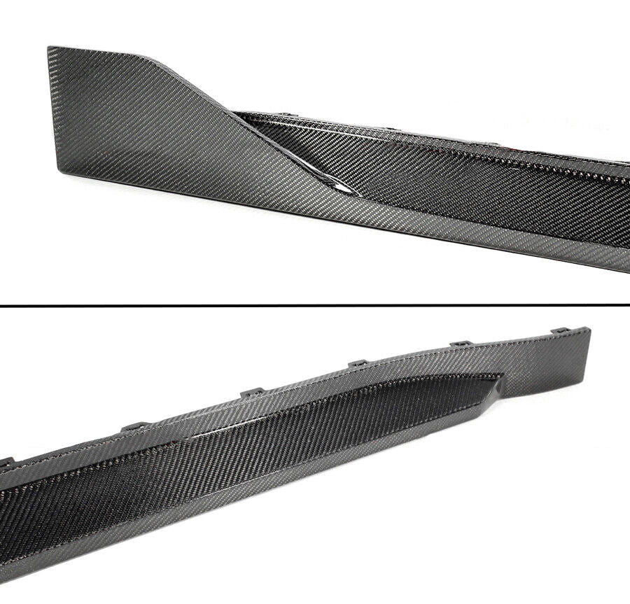BRAND NEW 2021-2024 BMW G82 G83 M4 MP STYLE REAL CARBON FIBER SIDE SKIRT EXTENSION REPLACEMENT