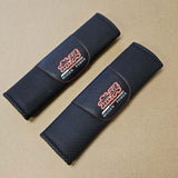 Brand New Universal 2PCS MUGEN POWER Black Leather Auto Car Seat Belt Covers Shoulder Pads Cushion