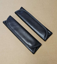 Load image into Gallery viewer, Brand New Universal 2PCS CADILLAC Black Leather Auto Car Seat Belt Covers Shoulder Pads Cushion