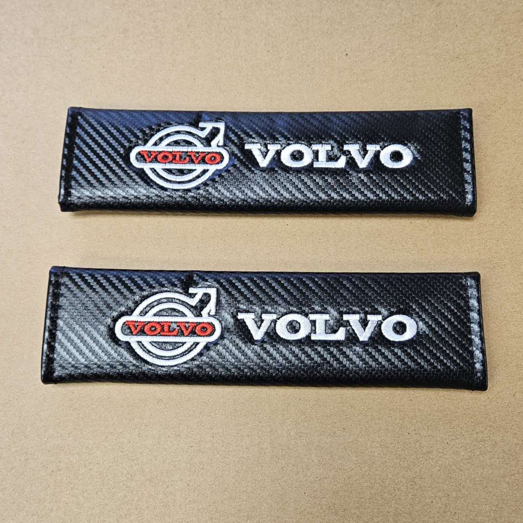 Brand New Universal 2PCS Volvo Carbon Fiber Car Seat Belt Covers Shoulder Pad Cushion