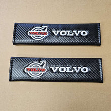 Load image into Gallery viewer, Brand New Universal 2PCS Volvo Carbon Fiber Car Seat Belt Covers Shoulder Pad Cushion