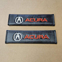 Load image into Gallery viewer, Brand New Universal 2PCS Acura Carbon Fiber Car Seat Belt Covers Shoulder Pad