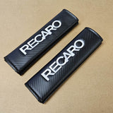 Brand New Universal 2PCS RECARO Carbon Fiber Car Seat Belt Covers Shoulder Pad