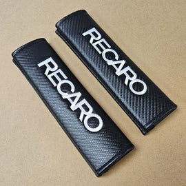 Brand New Universal 2PCS RECARO Carbon Fiber Car Seat Belt Covers Shoulder Pad