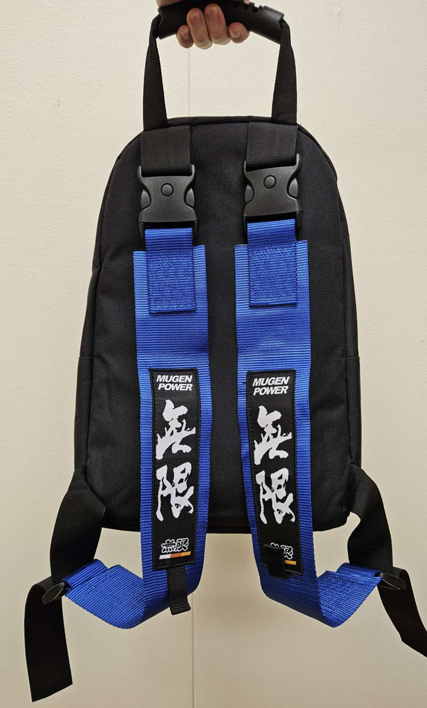 Brand New JDM MUGEN POWER Racing Blue Harness Detachable Quick Release & Adjustable Shoulder Strap Backpack