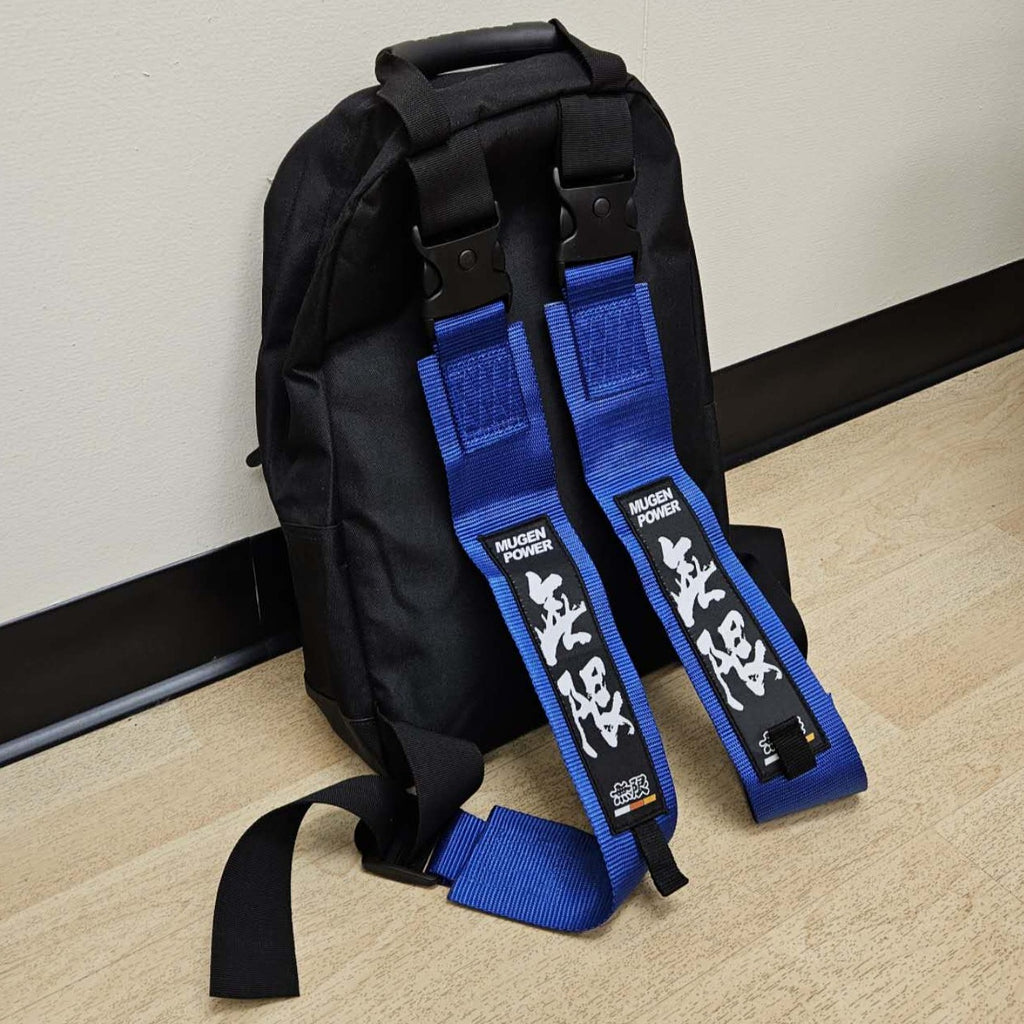 Brand New JDM MUGEN POWER Racing Blue Harness Detachable Quick Release & Adjustable Shoulder Strap Backpack