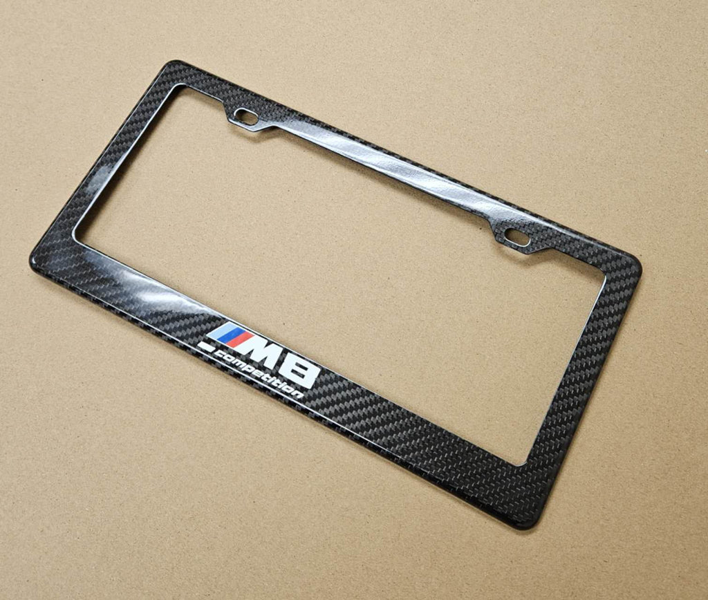 Brand New 1PCS BMW M8 M COMPETITION 100% Real Carbon Fiber License Plate Frame Tag Cover Original 3K With Free Caps