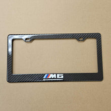 Load image into Gallery viewer, Brand New 1PCS BMW M6 M COMPETITION 100% Real Carbon Fiber License Plate Frame Tag Cover Original 3K With Free Caps