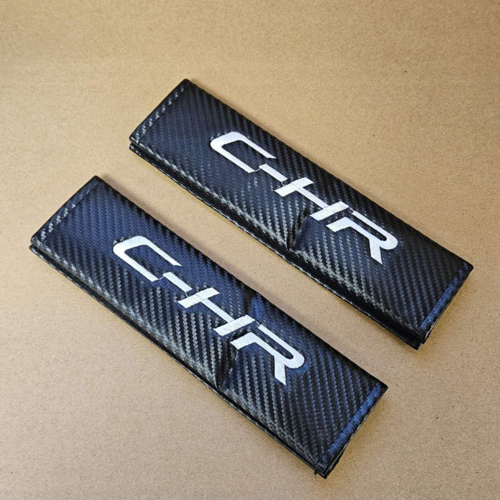 Brand New Universal 2PCS TOYOTA C-HR Carbon Fiber Car Seat Belt Covers Shoulder Pad Cushion