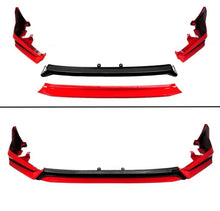 Load image into Gallery viewer, BRAND NEW 4PCS 2022-2023 Honda Civic 11th Gen Yofer Painted V3 Blk Rallye Red Bumper Lip Splitter Kit